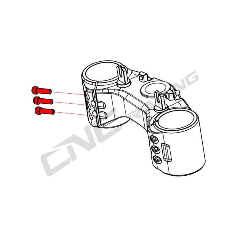 KV391_TI_02 Bottom triple clamp screw kit Titanium Ducati Monster 1200 R 2016+ CNC Racing