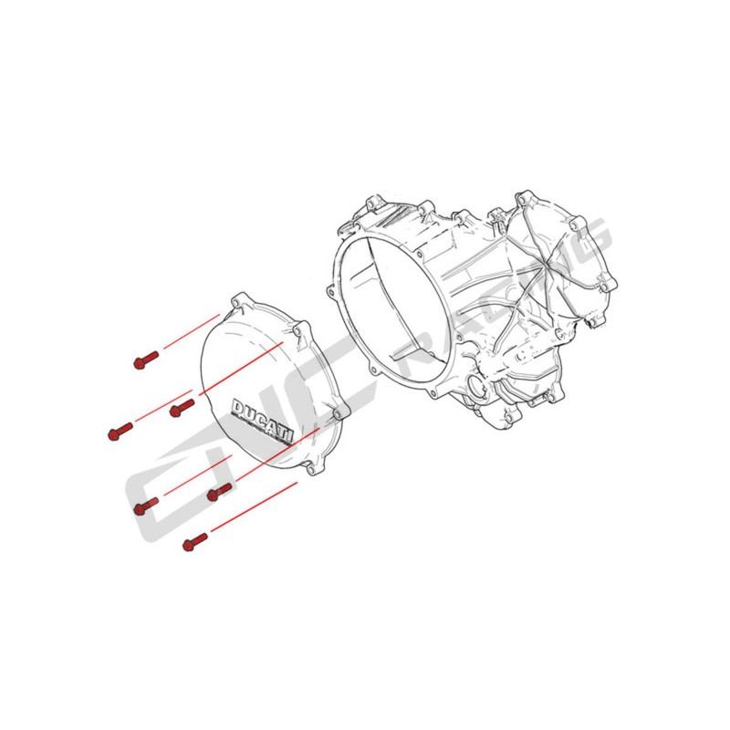 KV430_TI Clutch cover SBK Panigale series screw kit Titanium Ducati Streetfighter V2 955 2022+ CNC R