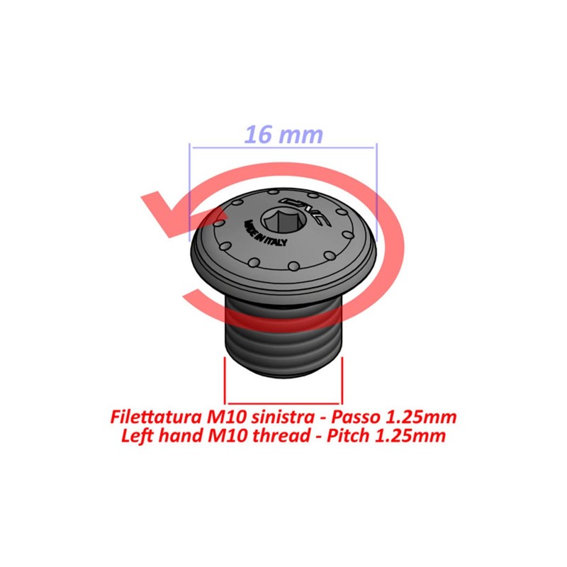 MRA12_DUCATI Tappo foro specchio M10 Filettatura SX Ducati CNC Racing MRA12