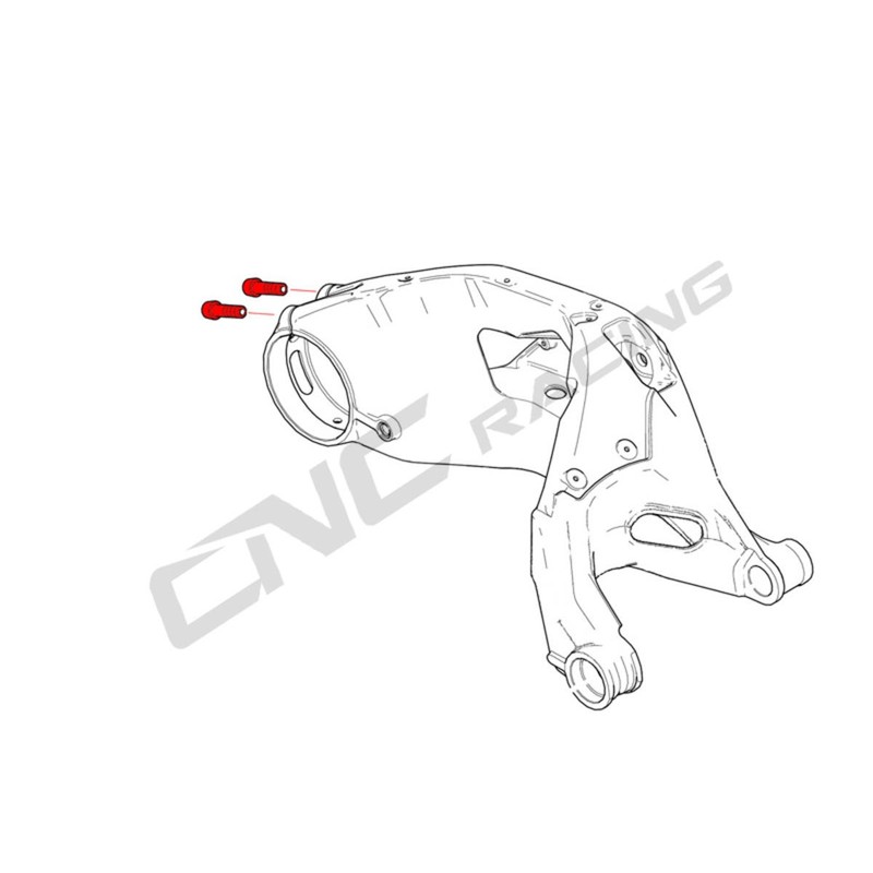 KV429_TI_DUCATI Kit Viti Serraggio Perno Ruota Forcellone TITANIO Ducati CNC Racing KV429_TI