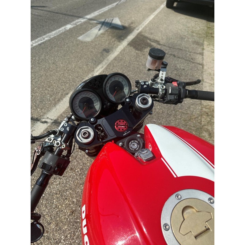 Piastre di sterzo tappi fori riser Ducati Monster 1000 2003+ CNC Racing