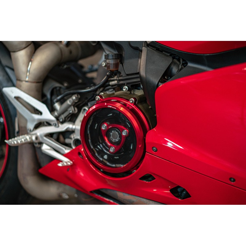 CA200 Clear oil bath clutch cover 959 and 1299 Ducati Superbike 1199 Panigale R 2013+ CNC Racing