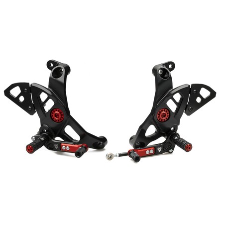 PE444 ADJUSTABLE REAR SETS Ducati Monster 1200 R 2016+ CNC Racing