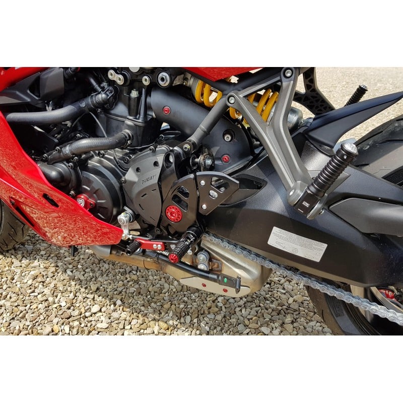 PE444 ADJUSTABLE REAR SETS Ducati Monster 1200 R 2016+ CNC Racing