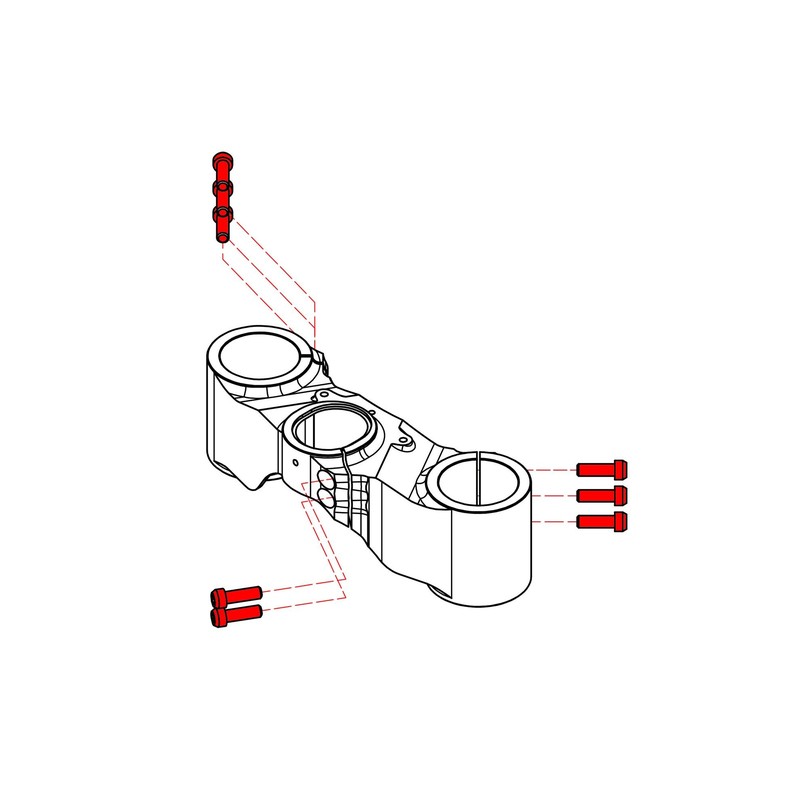 KIT VITI PIASTRA DI STERZO INFERIORE PER 848 1198 Ducati Superbike 1098 R 2008+ CNC Racing