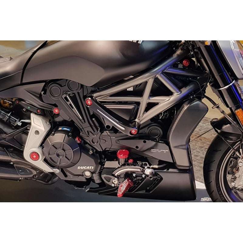 PROTEZIONI TELAIO XDIAVEL BICOLORE Ducati Diavel 1260 S 2019+ CNC Racing