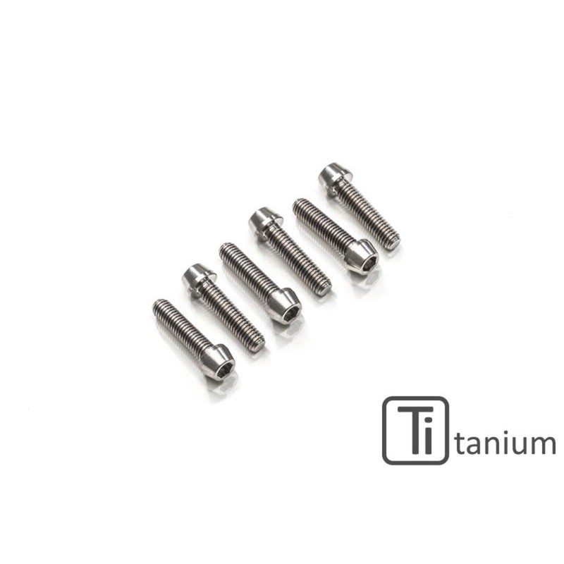 KV390_01_TI Screws set triple clamp bottom M6x20 (6 pcs) Titanium Ducati Superbike 1199 Panigale R 2