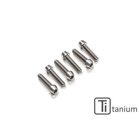 KV390_01_TI Screws set triple clamp bottom M6x20 (6 pcs) Titanium Ducati Superbike 1199 Panigale R 2