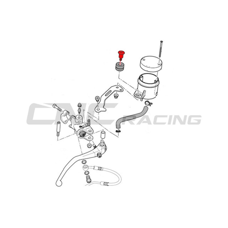 Vite vaschetta liquido freno anteriore frizione Ducati CNC Racing KV328_01