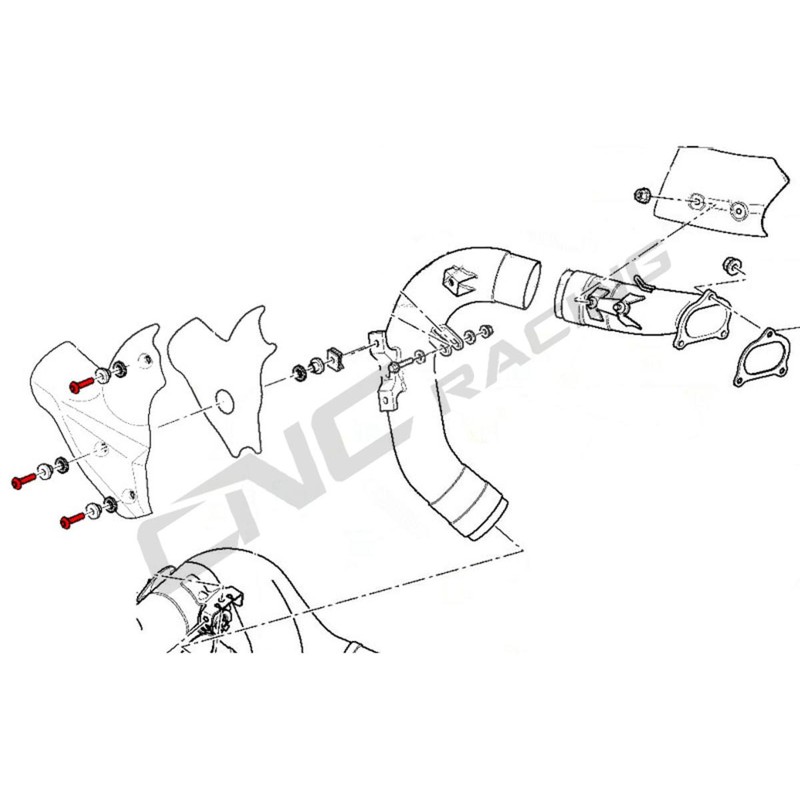 KV323_03 Viteria protezione calore Ducati Streetfighter 1098 S 2009+ CNC Racing