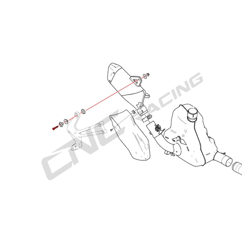 Kit vite silenziatore scarico TITANIO Ducati Monster 1200 R 2016+ CNC Racing