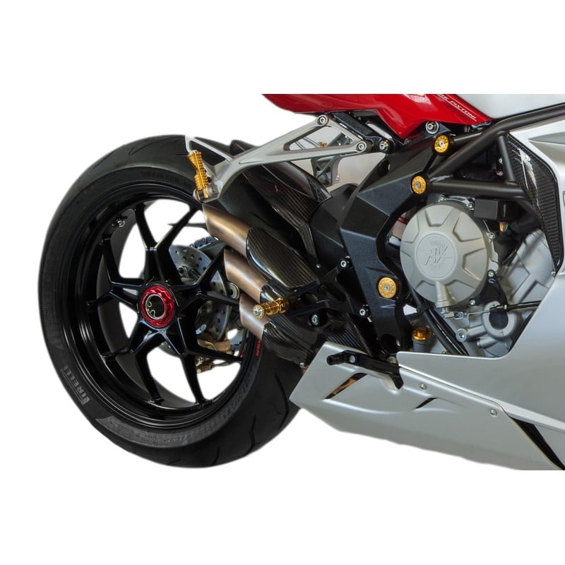 ZA832 Exhaust heat shield carbon Mv Agusta Brutale 3 675 2012+ CNC Racing