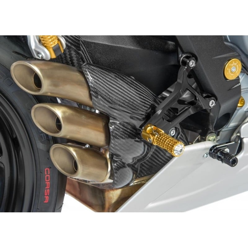 ZA832 Exhaust heat shield carbon Mv Agusta Brutale 3 675 2012+ CNC Racing
