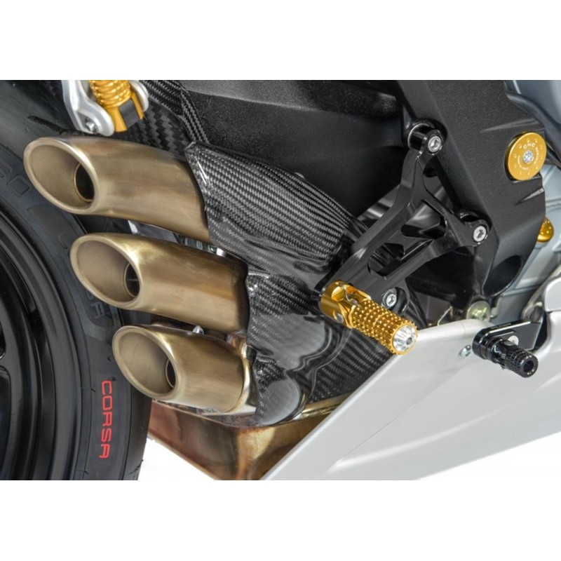 Protezione calore scarico carbonio Mv Agusta Brutale 3 675 2012+ CNC Racing