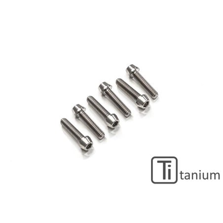 Kit viti pedane M8x25 (6 pz) Titanio Mv Agusta Brutale 3 800 RC E4 2018+ CNC Racing