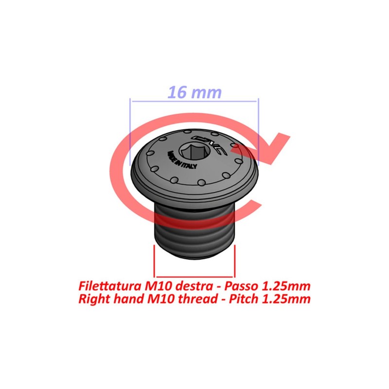 MRA11_MV_AGUSTA Mirror Blanking Plug M10 Thread RH Mv Agusta CNC Racing MRA11