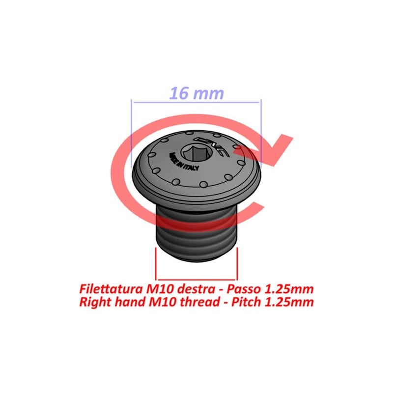 Tappo foro specchio M10 Filettatura DX Mv Agusta CNC Racing MRA11