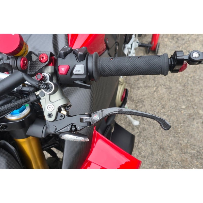 Leva frizione Race EVO Pieghevole in Carbonio Lucido per pompe frizione semi radialli Brembo CNC Racing LCV12_K