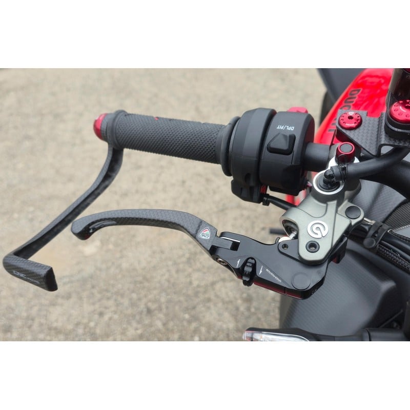 Leva freno RACE EVO Pieghevole Carbonio Opaco per pompe freno Brembo semi radiali CNC Racing LBV04_Y
