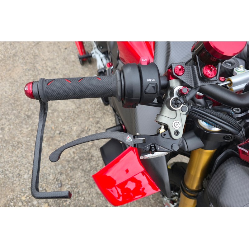 LBV04_Y Brake Lever RACE EVO Folding Matt Carbon for Brembo Semi Radial Master Cylinders CNC Racing