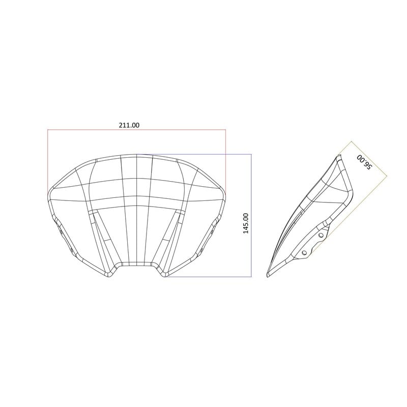 ZA221 Cupolino in carbonio per Ducati Streetfighter V2 S My2025 2025+ CNC Racing
