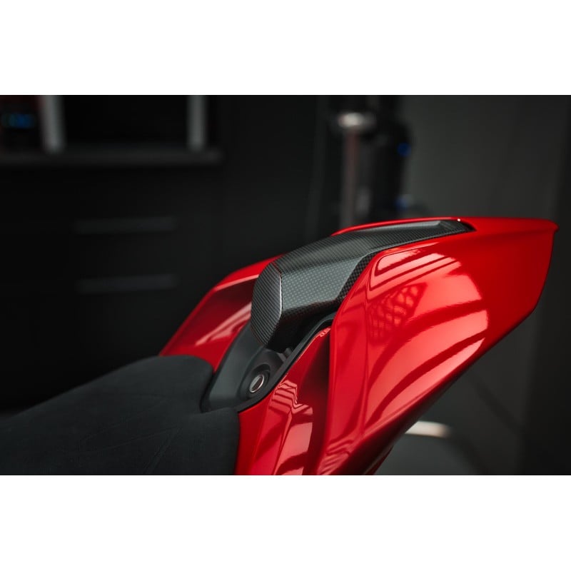 ZA427 Carbon Fiber Rider Backrest Rear Seat Pad for and Streetfighter Ducati Superbike Panigale V4 S
