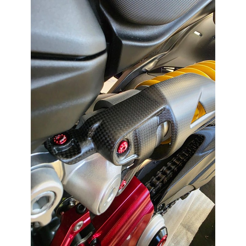 ZA394 Protezione ammortizzatore posteriore in carbonio per Ducati Multistrada V2 S My2025 2025+ CNC