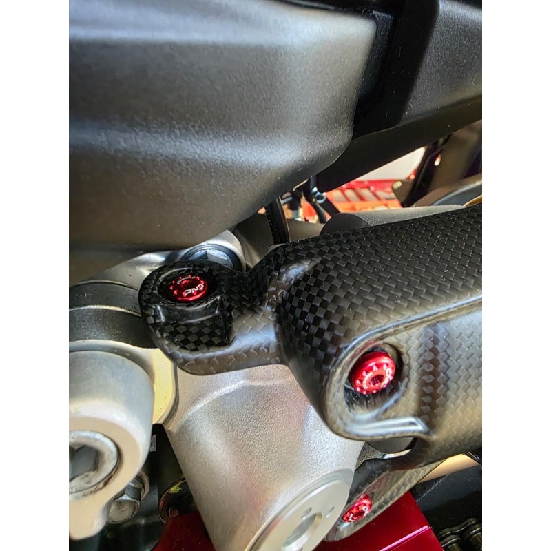 ZA394 Protezione ammortizzatore posteriore in carbonio per Ducati Multistrada V2 S My2025 2025+ CNC