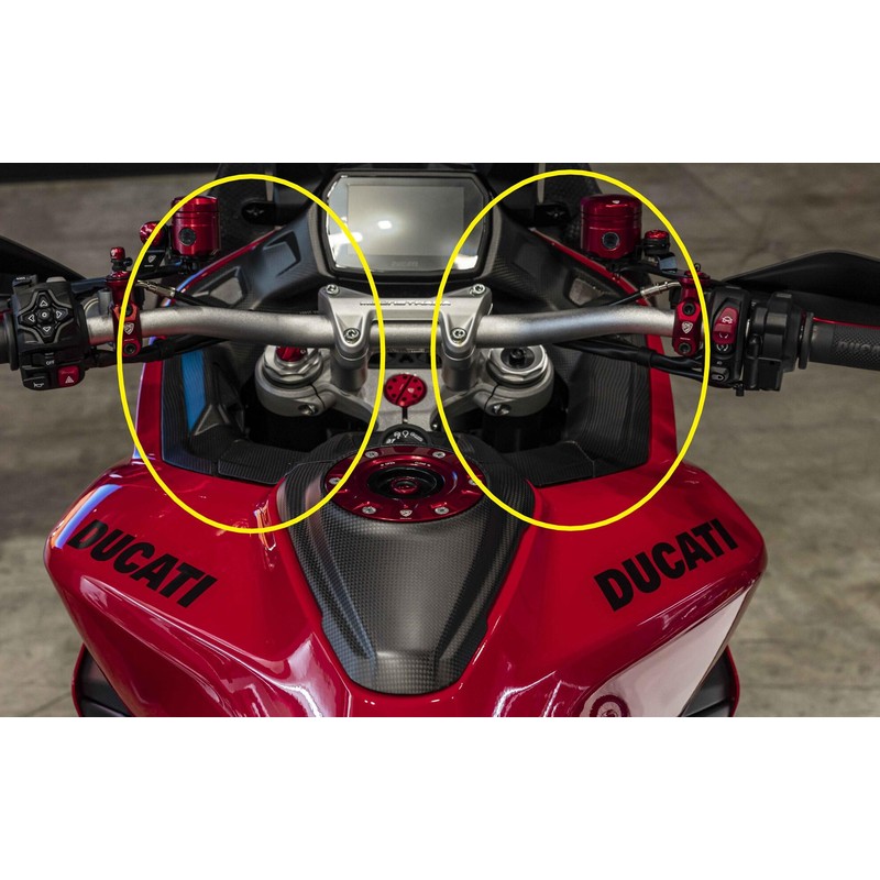 ZA381 Cover plancia interna in carbonio per Ducati Multistrada V2 S My2025 2025+ CNC Racing