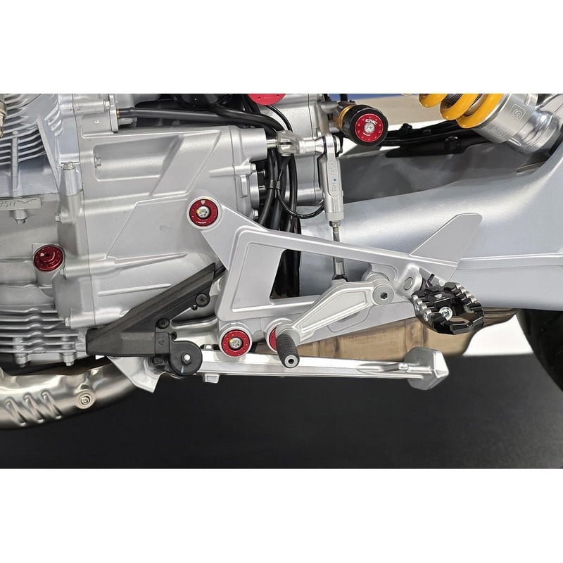 KV908 Rearsets screw collars Moto Guzzi V100 Mandello 2022+ CNC Racing