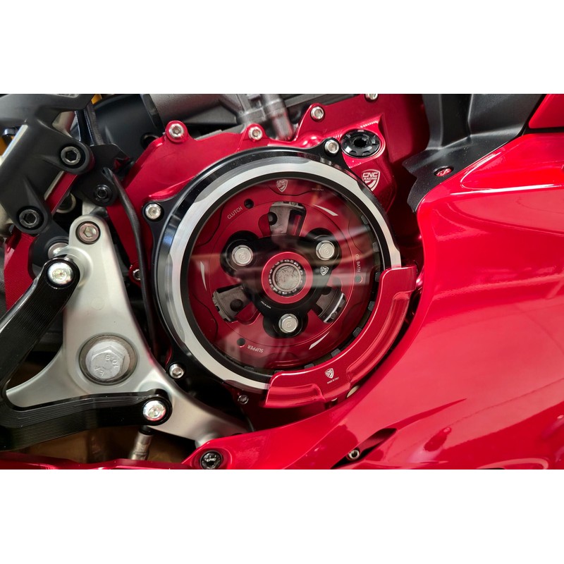 Slider protezione cover frizione (per cover trasparente CA511) Ducati Streetfighter V2 My2025 2025+ CNC Racing