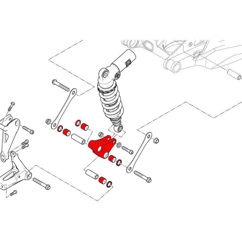 AP004 Rear suspension rocker arm Panigale and Ducati Streetfighter V4 2020+ CNC Racing