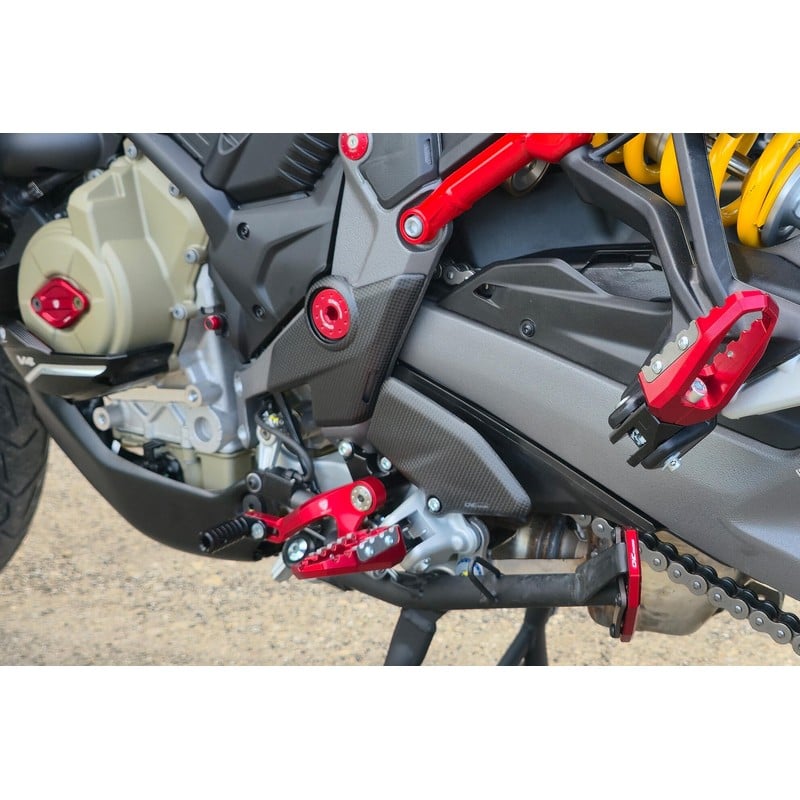 ZA370 Cover piastre telaio inferiori con fori in carbonio Ducati Multistrada V4 RS 2024+ CNC Racing