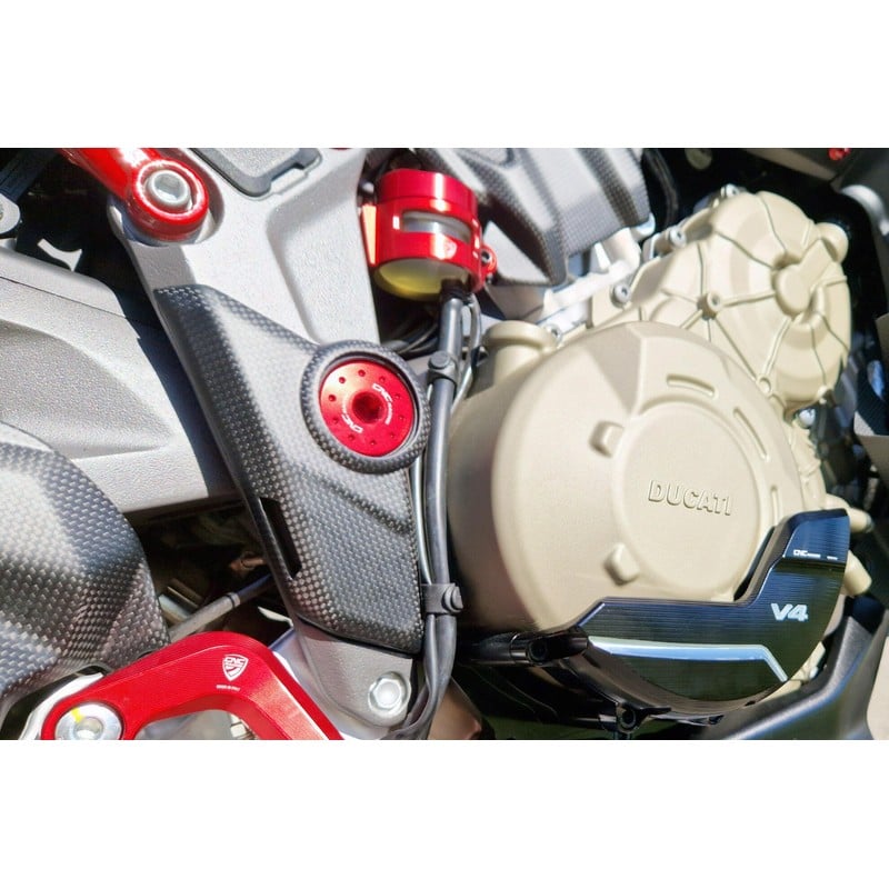 ZA370 Frame side plates lower covers with holes carbon for Ducati Multistrada V4 RS 2024+ CNC Racing