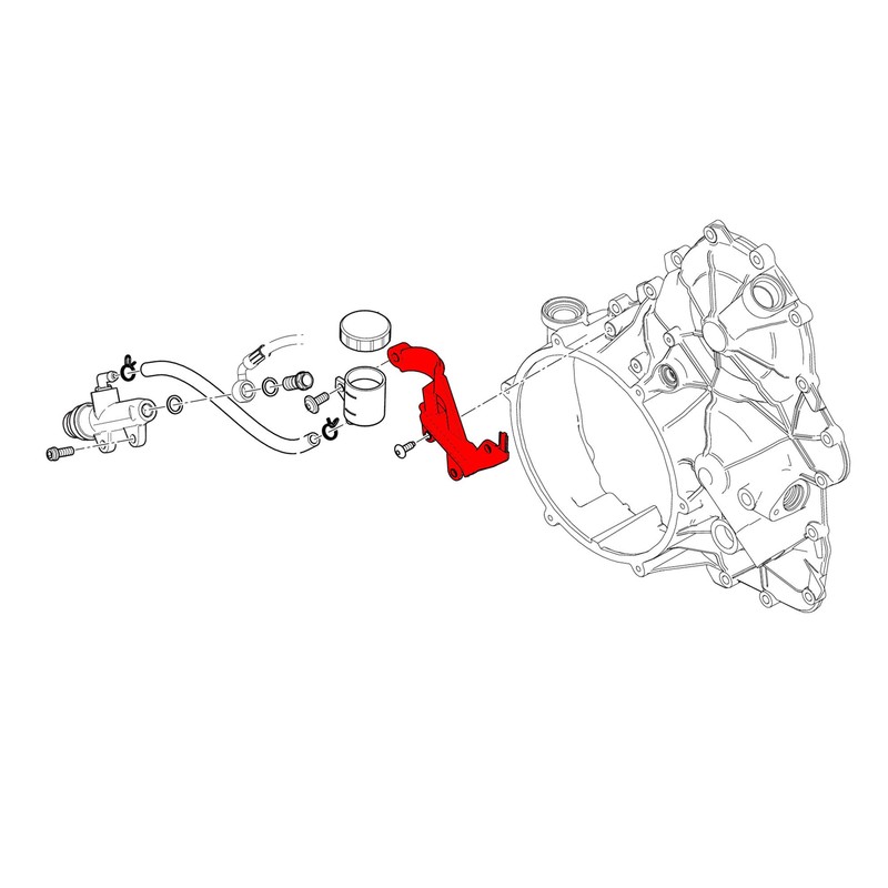IFC01 Brake lines cover with fluid tank bracket Ducati Superbike Panigale V4 2018+ CNC Racing