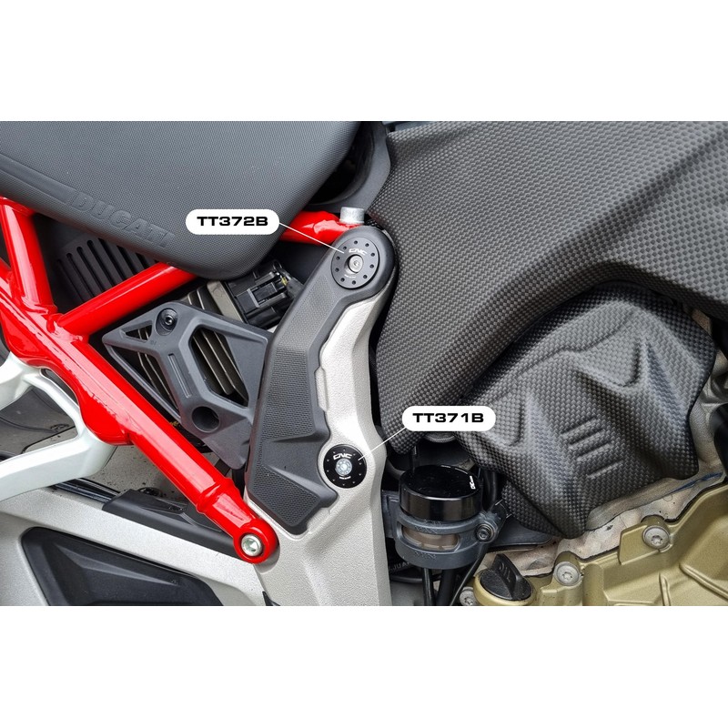 Tappi telaio fori obliqui Ducati Multistrada V4 RS 2024+ CNC Racing