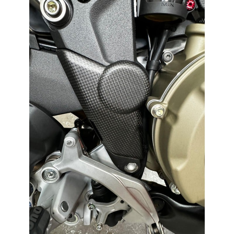 ZA356 Cover piastre telaio inferiori senza fori in carbonio Ducati Multistrada V4 RS 2024+ CNC Racin