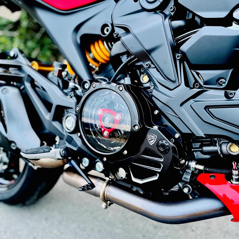 CA504 Clear cover oil bath clutch Ducati Multistrada 950 V2 2022+ CNC Racing
