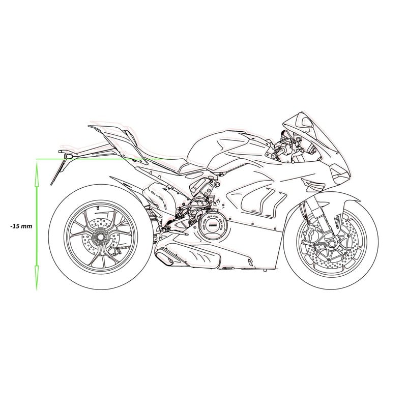 Tiranti sospensione posteriore altezza ribassata Streetfighter Ducati Superbike Panigale V4 R 2019+ CNC Racing
