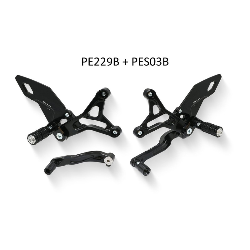 PE229 Adjustable rider rearsets Mv Agusta Brutale 3 800 Rosso E4 2020+ CNC Racing