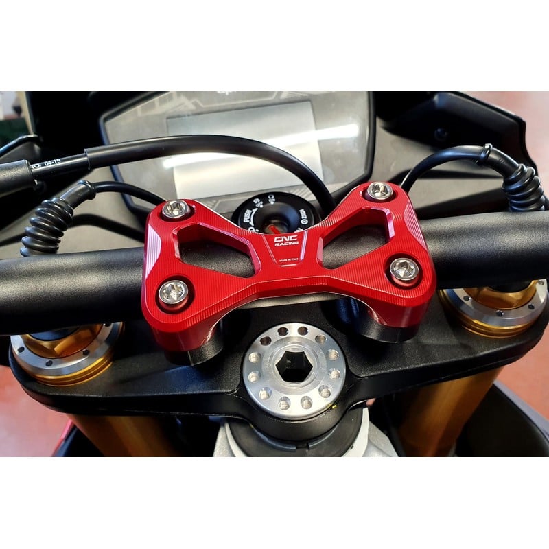 RM256 Handlebar top clamp Moto Guzzi v85 TT Aprilia Tuono V4 1100 RR E4 2019+ CNC Racing