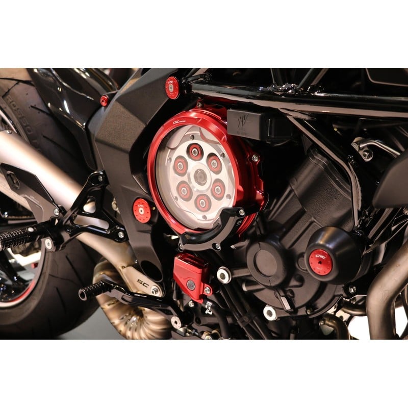 CAP02 Clear cover oil bath clutch Protector Mv Agusta Dragster 800 RR E3 2017+ CNC Racing