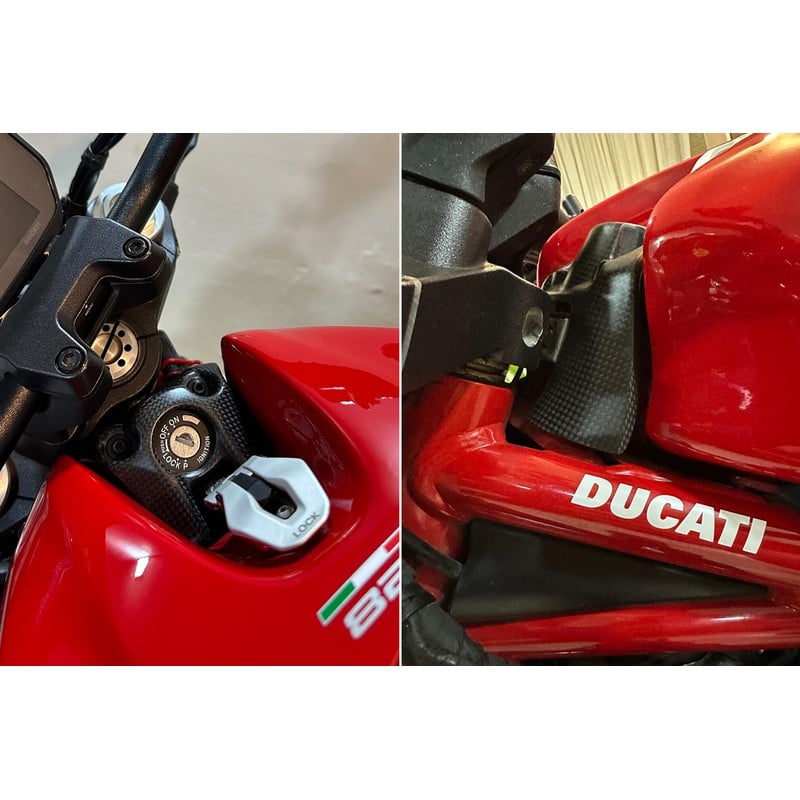 ZA510 Cover commutatore a chiave 821 1200 Carbonio opaco Ducati Monster 797 2017+ CNC Racing