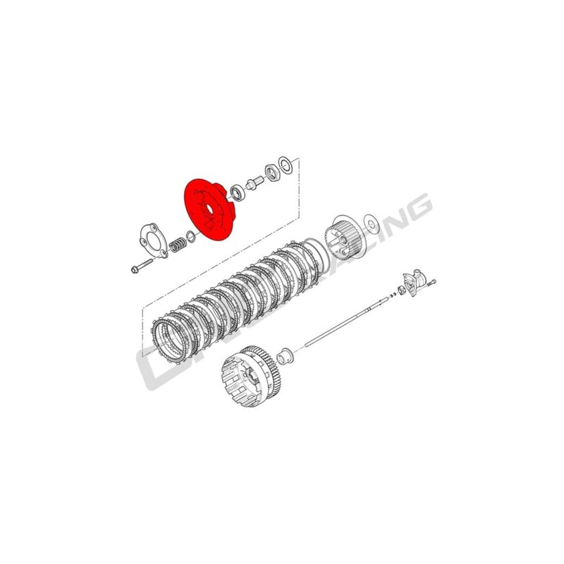 SP201 Pressure plate oil bath clutch with bearing Streetfighter Multistrada Diavel Ducati Superbike