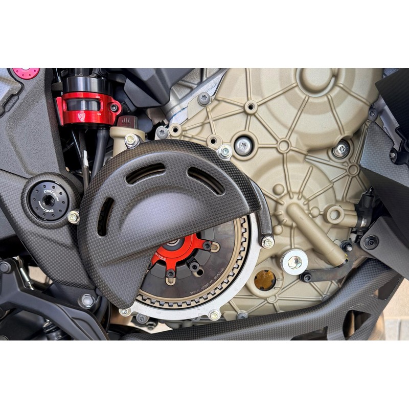 ZA444 Cover frizione a secco in Carbonio per Panigale Streetfighter e Diavel Ducati Multistrada V4 2