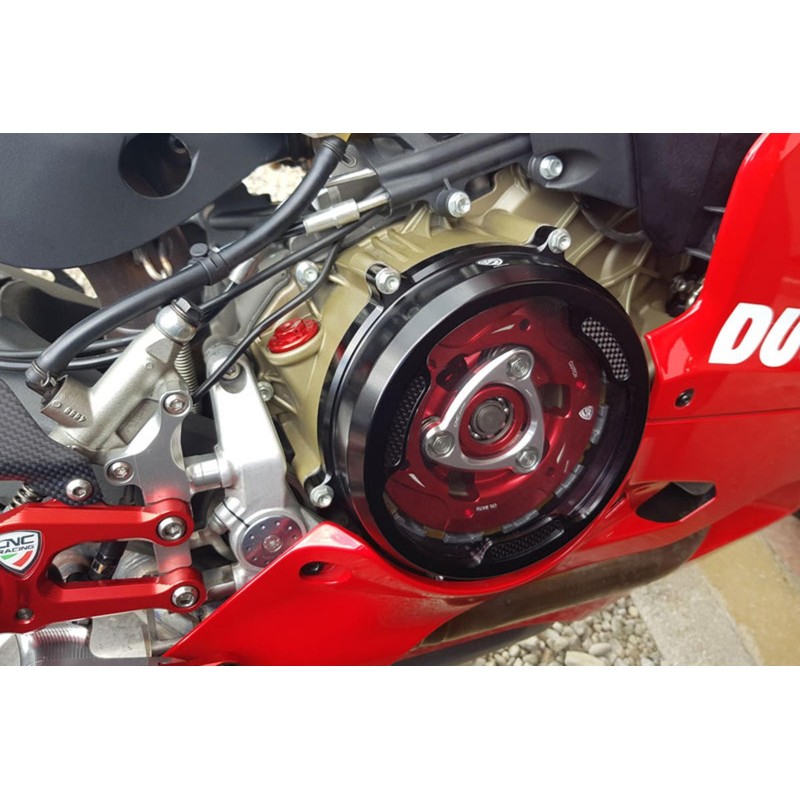 Carter trasparente con inserti in carbonio per frizioni a olio 959 1199 Ducati Superbike 1299 Panigale S 2015+ CNC Racing