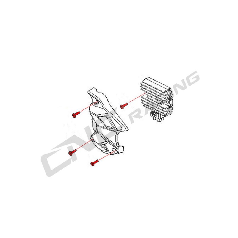 KV307 Protection regulator screw set Mv Agusta Brutale 3 800 Rosso E4 2020+ CNC Racing