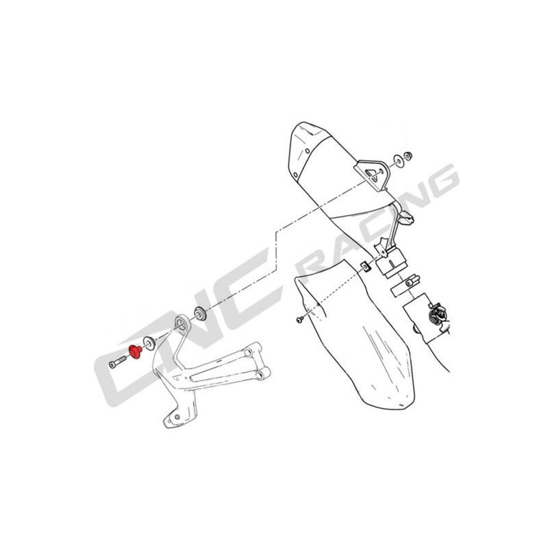 Boccola Vite Silenziatore di Scarico Ducati Multistrada 950 2017+ CNC Racing