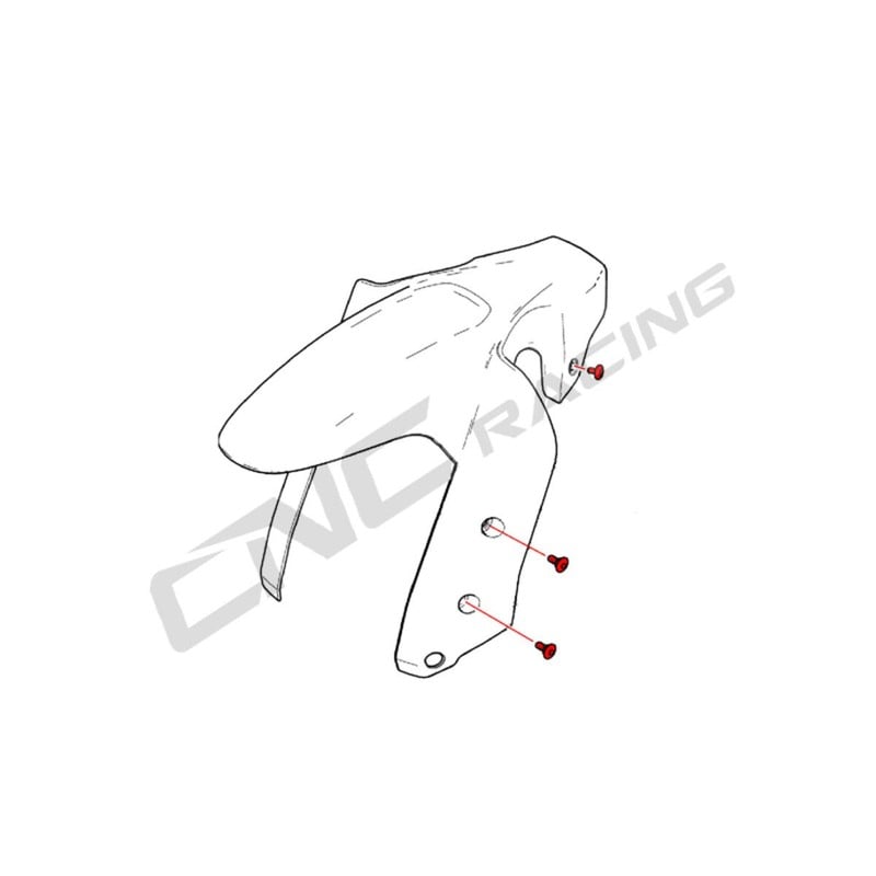 KV416 Kit viteria parafango anteriore 950 1200 Ducati Multistrada 1260 Enduro 2019+ CNC Racing