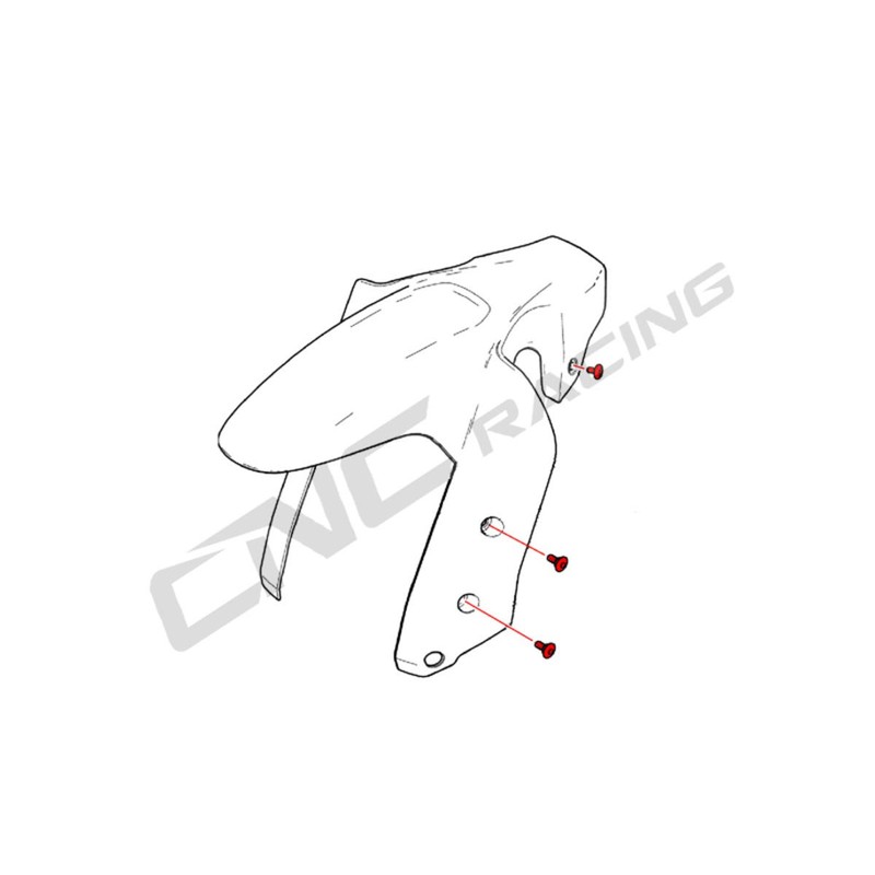 KV416 Front mudguard Screw kit 1200 Enduro Ducati Multistrada 950 S 2019+ CNC Racing